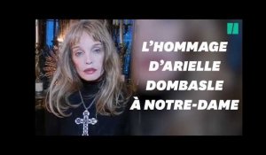 Arielle Dombasle rend hommage à Notre-Dame de Paris