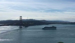 Coronavirus: le navire Grand Princess entre dans la baie de San Francisco