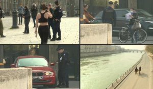 Confinement: les policiers patrouillent aux abords des quais de Seine
