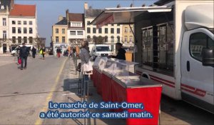 Quelques commerçants, de plus gros achats et le plaisir de prendre l'air au marché de Saint-Omer