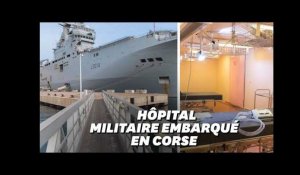 En Corse, les images du porte-hélicoptère de l'Armée censé désengorger l'hôpital d'Ajaccio