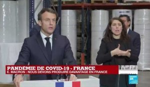 Coronavirus - Macron à Kolmi-Hopen : "Il faut produire davantage de masque en France pour réduire notre dépendance"