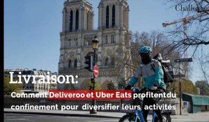 Livraison: Deliveroo et Uber Eats profitent du confinement pour diversifier leurs activités