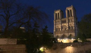 Images de la cathédrale Notre-Dame à la veille du premier anniversaire de l'incendie