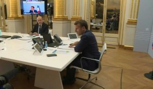 Macron participe au lancement, via visioconférence, de l'initiative de l'OMS pour accélérer la production de vaccins