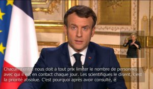 Coronavirus: Macron annonce des déplacements fortement réduits dès mardi midi pour 15 jours au moins