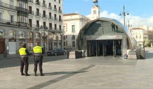 Les rues de Madrid vides alors que l'Espagne est en quarantaine