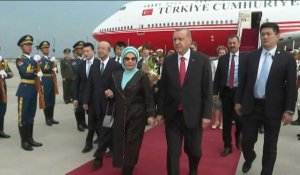 Le président turc Erdogan arrive en Chine pour une visite d'État