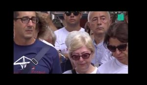 À Gênes, un mois jour pour jour après le drame, les habitants ont respecté une minute de silence