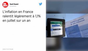 L'inflation en France ralentit légèrement à 1,1 % en juillet sur un an