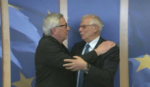 Jean-Claude Juncker rencontre Josep Borrell, candidat à la tête de la diplomatie européenne