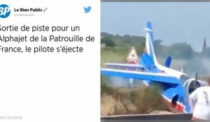 Un avion de la Patrouille de France fait une sortie de piste à l'aéroport de Perpignan