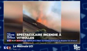 Spectaculaire incendie dans le sud-est de la France