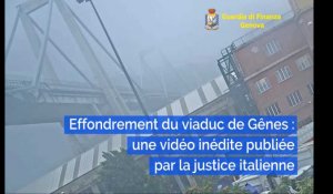 Effondrement du viaduc de Gênes : une vidéo inédite publiée par la justice italienne