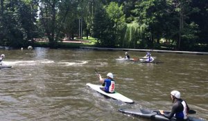 L'équipe de France espoir du kayak polo s'entraînent en Normandie