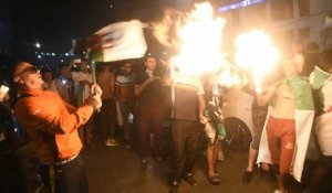 CAN 2019: les supporters fêtent la victoire de l'Algérie à Alger