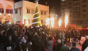 Le sapin de Noël s'illumine à Gaza