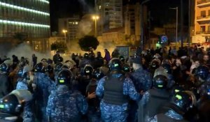Echauffourées entre manifestants et forces de l'ordre lors d'une manifestation nocturne à Beyrouth