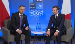 Macron rencontre son homologue polonais Duda au sommet de l'Otan