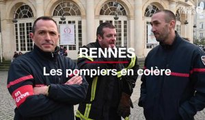 Manifestation des pompiers à Rennes pour dénoncer leurs conditions de travail