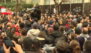 Liban : rassemblement devant la Banque centrale à Beyrouth