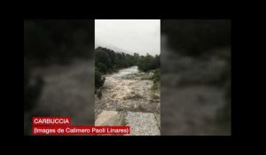 Intempéries en Corse : les cours d&#39;eau sont impressionnants