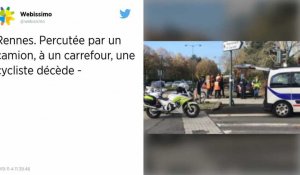 Rennes. Percutée par un camion, à un carrefour, une cycliste décède