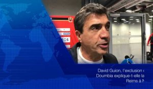 Football. Interview de David Guion après la défaite du Stade de Reims à Nice (2-0).