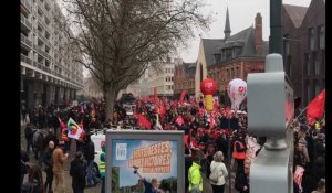 Grève générale contre la réforme des retraites : Manifestation à Lille