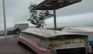 Mayotte sous la pluie avant l'arrivée du cyclone Belna
