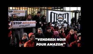 Contre le Black Friday, le siège d&#39;Amazon France bloqué par des manifestants