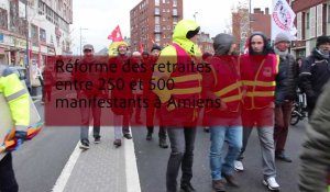 Manifestation contre la réforme des retraites à Amiens
