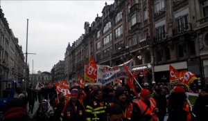 Manifestation à Lille contre la réforme des retraites