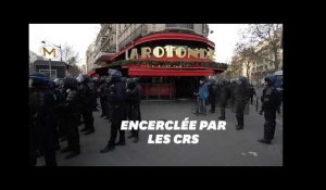 Pendant la manifestation à Paris, La Rotonde était sous haute protection