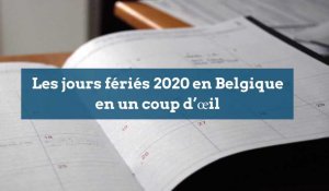 Les jours fériés 2020 en Belgique en un coup d'œil