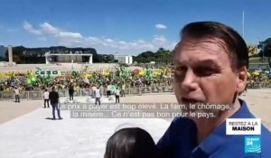 Brésil : Jair Bolsonaro prône le déconfinement devant des milliers de manifestants