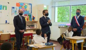 Déconfinement: visite de Macron et Blanquer dans une école pour rassurer sur la rentrée (2)