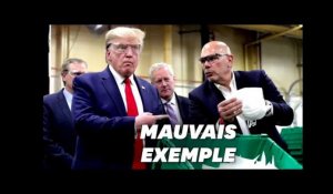 Trump visite une usine de masques... sans masque (malgré les consignes)