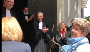 Tribunal de Valenciennes: haie d'honneur pour la dernière audience de la juge Borowicz