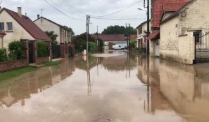 Inondations à Cambligneul, près d'Arras, le 17 juin 2020