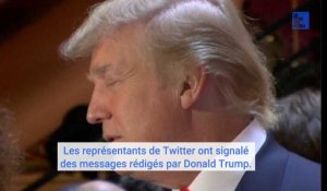 Twitter met en garde contre des messages de Donald Trump