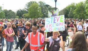 Rassemblement à Nantes en hommage à Steve, un an après sa mort