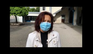 Nora Segaud-Labidi, maire adjointe à Annecy, s'exprime lors de la rentrée post-confinement