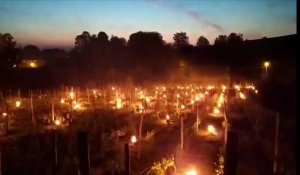 Des bougies pour réchauffer les vignes à Rouvroy-sur-Audry