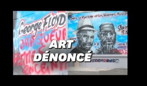 À Stains, la fresque contre les violences policières recouverte de graffitis