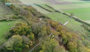 Drone de vue : le parc départemental d'Olhain