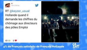 Record d'impopularité de François Hollande : les internautes se moquent !