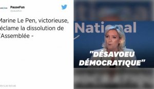 Européennes. Marine Le Pen appelle Emmanuel Macron à « dissoudre l'Assemblée nationale »