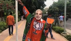 Inde: Les supporters fêtent l'avance du BJP aux législatives