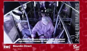 Vidéo choc : une femme pousse un vieil homme hors d'un bus